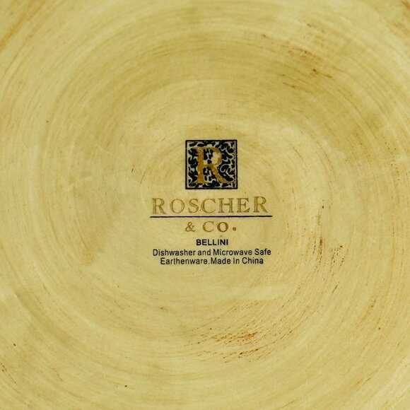 ROSHER Bellini Earthenware Dinner Plate 11" Dishwasher Microwave Safe Set of 5 - Picture 7 of 8